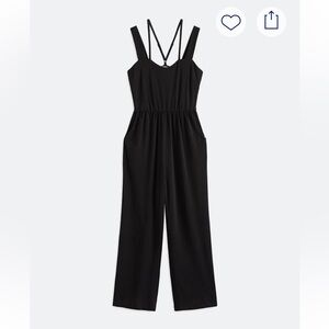 Kaileigh Black Jumpsuit with Strappy Back